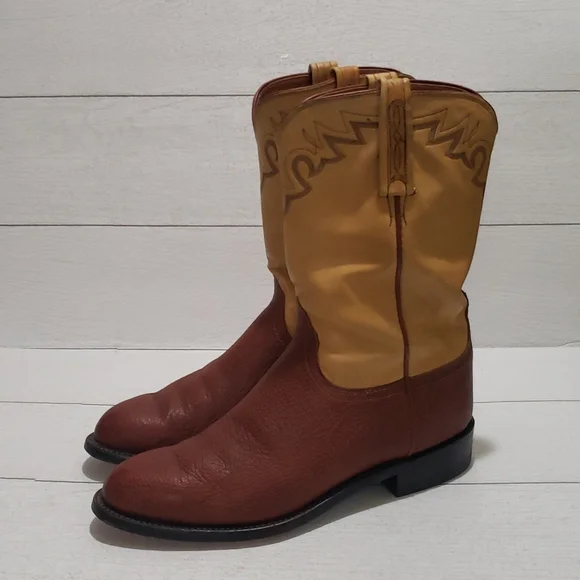 Luchesse 2000 block color round toe mens boots 9D